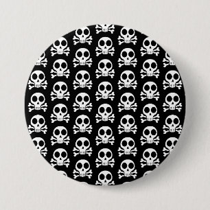 Pirate Skull Design Button