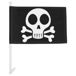 Pirate Skull Design Car Flag
