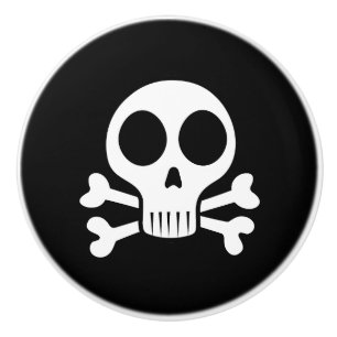 Pirate Skull Design Ceramic Knob