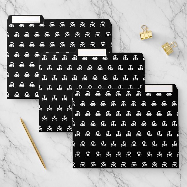 Pirate Skull Design File Folder (Set)