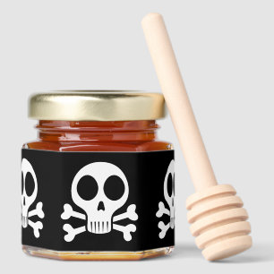 Pirate Skull Design Honey Jar Favors