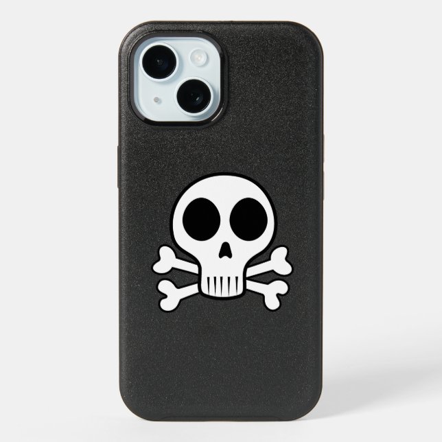 Pirate Skull Design iPhone 15 Case (Back)