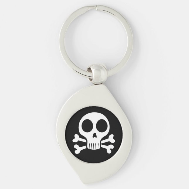 Pirate Skull Design Keychain (Front)