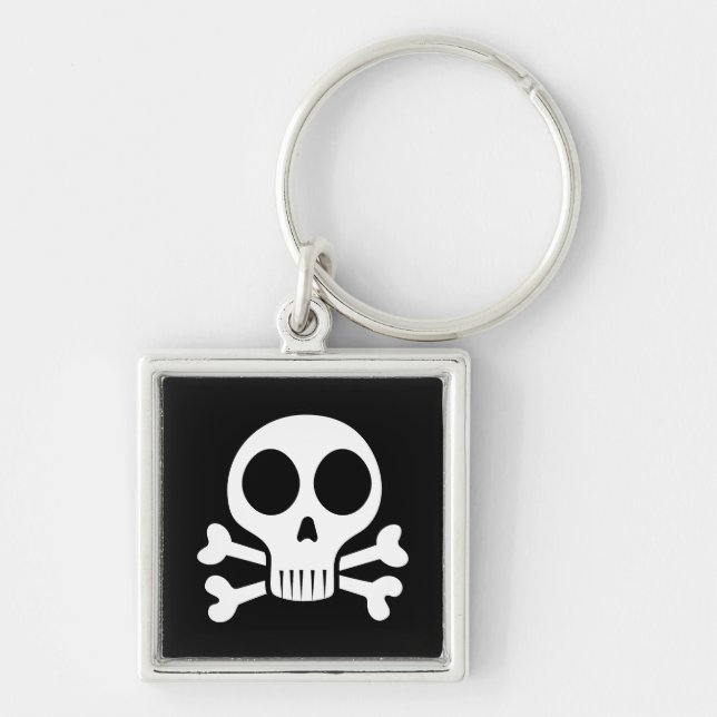 Pirate Skull Design Keychain (Front)
