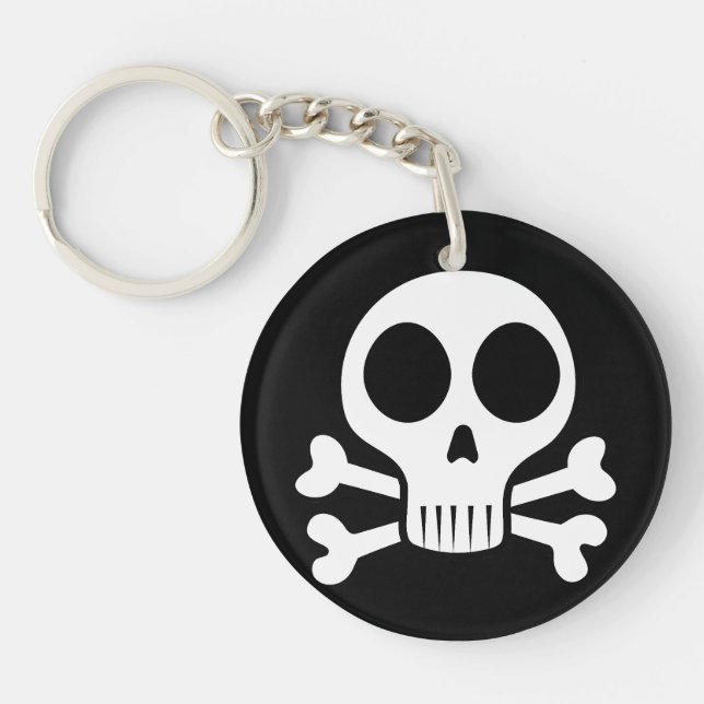 Pirate Skull Design Keychain (Front)