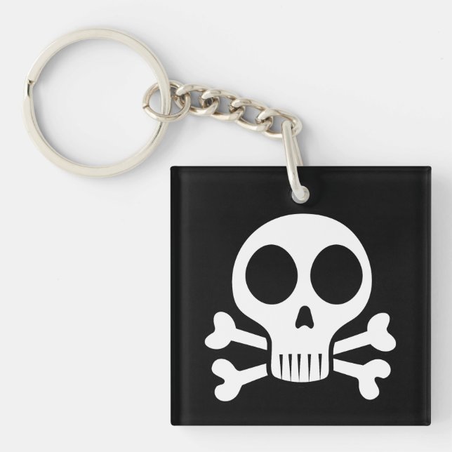Pirate Skull Design Keychain (Front)