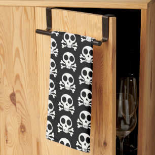 Pirate Skull Design Kitchen Towel