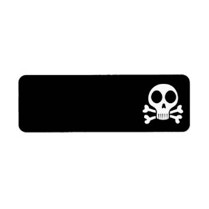 Pirate Skull Design Label