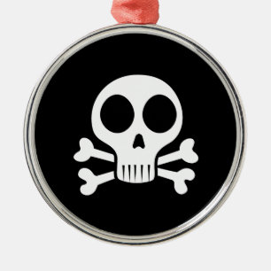 Pirate Skull Design Metal Ornament