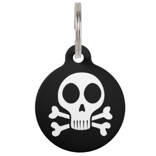 Pirate Skull Design Pet ID Tag