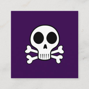 Pirate Skull Design Square Business Card
