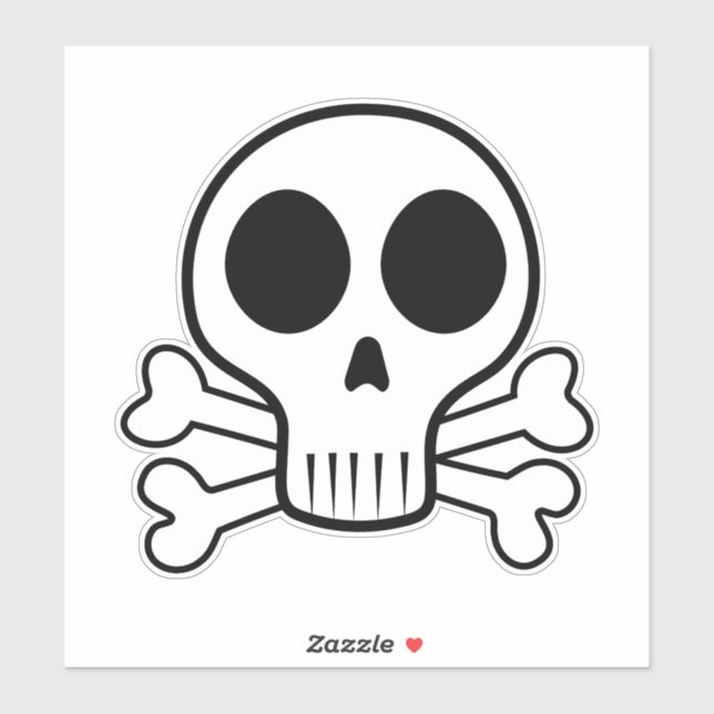 Pirate Skull Design Sticker (Sheet)
