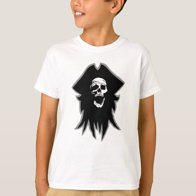 Pirate Skull Design T-Shirt (Front)