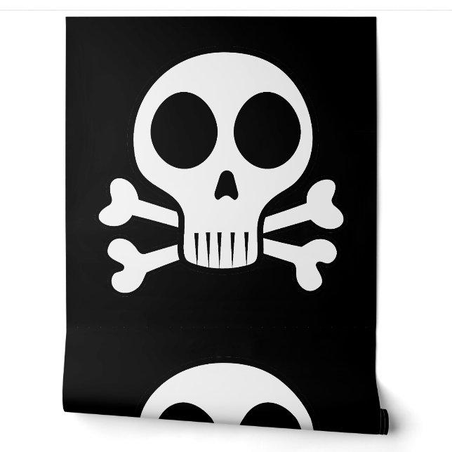 Pirate Skull Design Wallpaper (Unrolling)