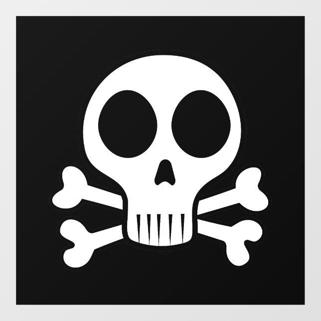 Pirate Skull Design Window Cling (Sheet)