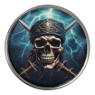 Pirate Skull Divot Tool Bottle Opener with Marker