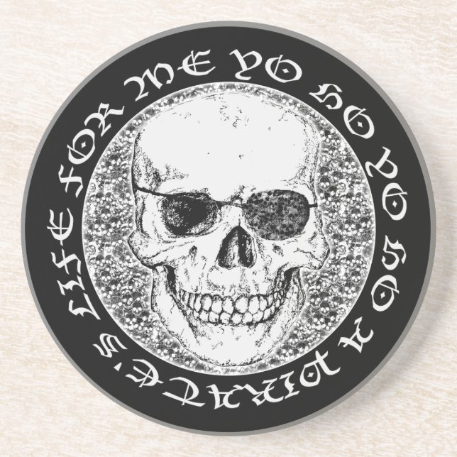 pirate skull drink coaster (Front)