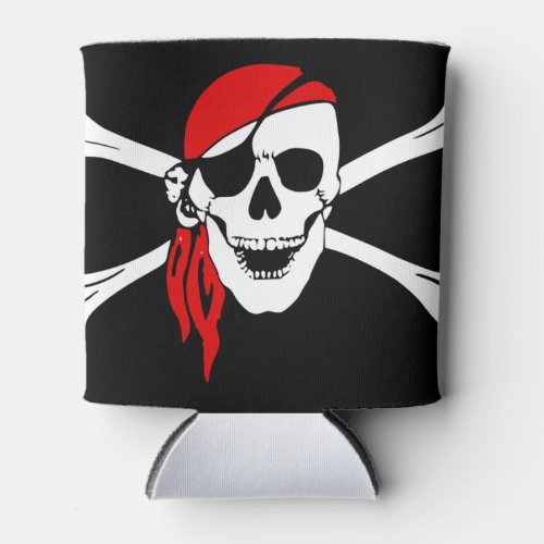 Pirate Skull Flag Can Cooler