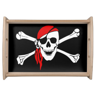 Pirate Skull Flag Serving Tray