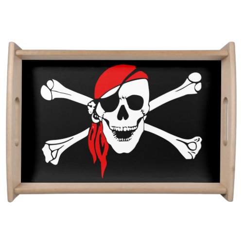 Pirate Skull Flag Serving Tray