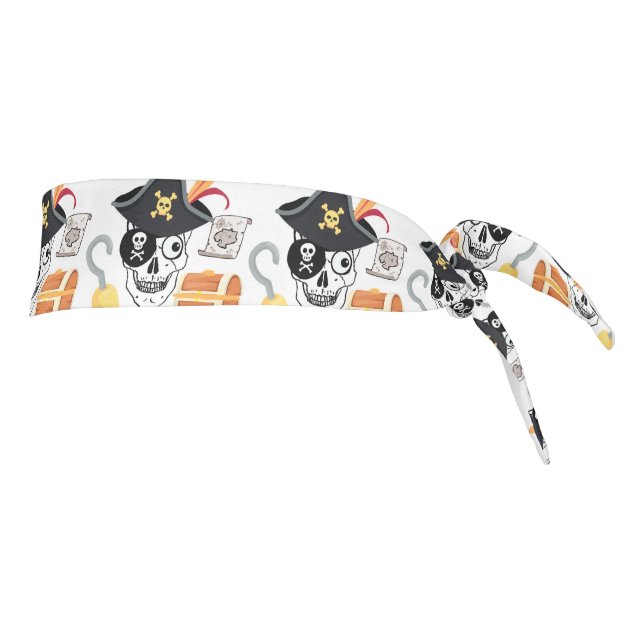 pirate skull funny tie headband (Rotate 90)
