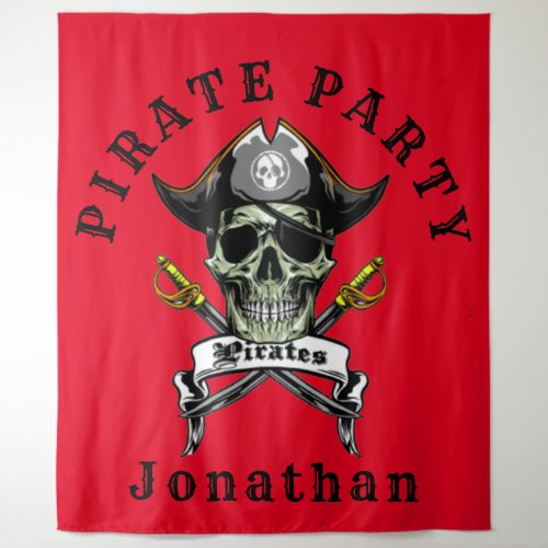 Pirate Skull Ghost Party Backdrop