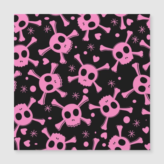 Pirate Skull: Girlish Hearts Pattern (Front)