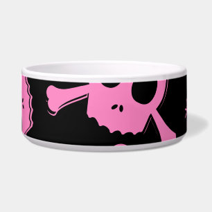 Pirate Skull: Girlish Hearts Pattern Bowl