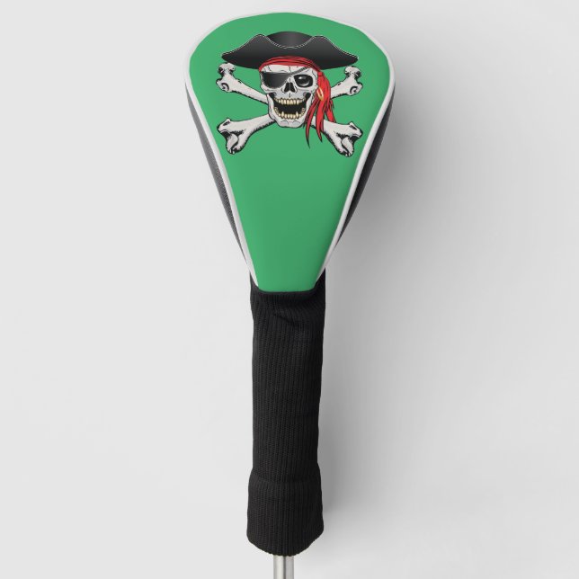 Pirate Skull Golf Head Cover (Front)