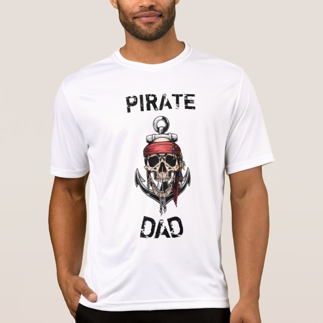 PIRATE SKULL HALLOWEEN GHOST SHIP DAD T-Shirt (Front)