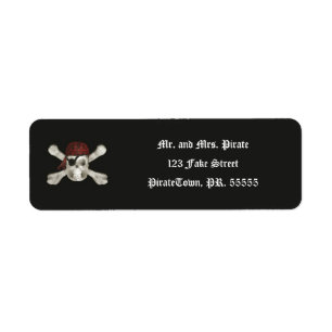 Pirate Skull - Halloween Labels