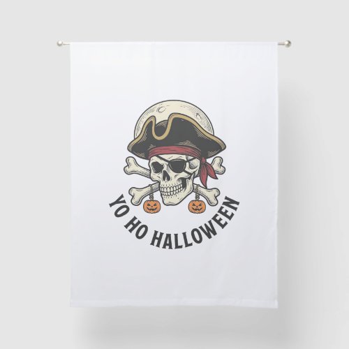 Pirate Skull Halloween Vintage Engraving White Shi Sheer Curtains