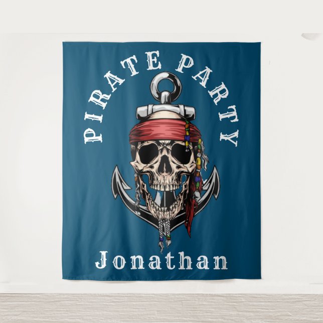 Pirate Skull Hearties backdrop (Front)