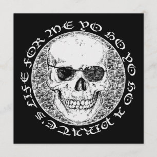 pirate skull invitation
