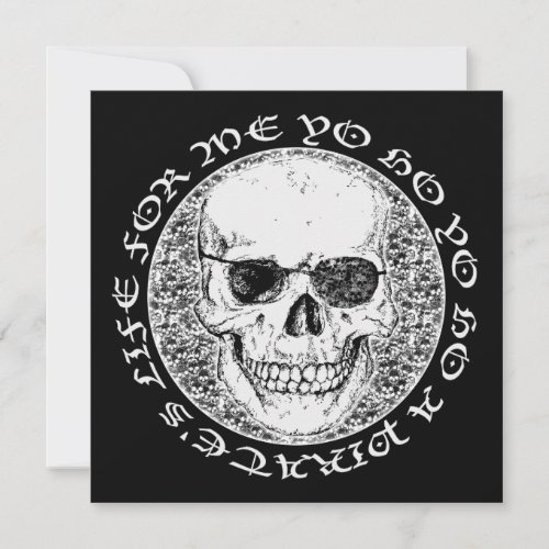 pirate skull invitation