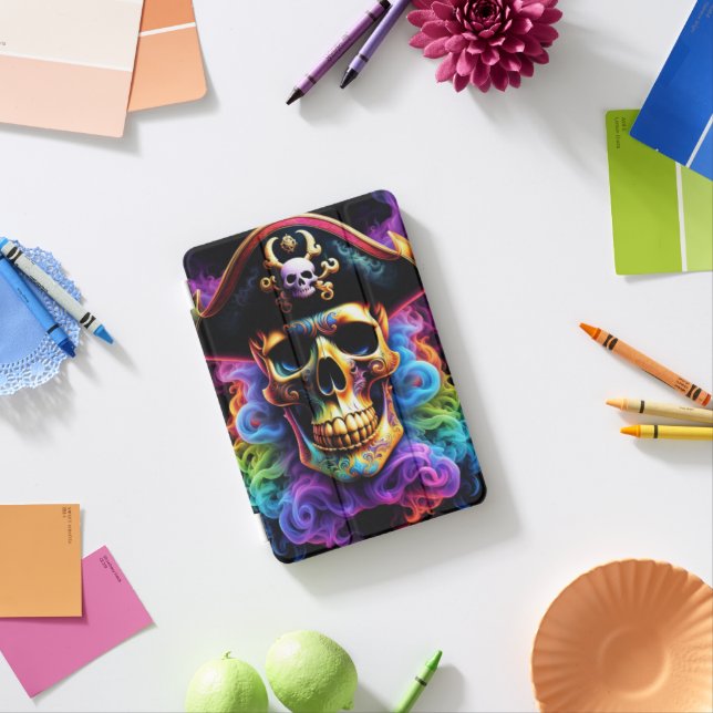 Pirate Skull iPad Mini Cover (In Situ)