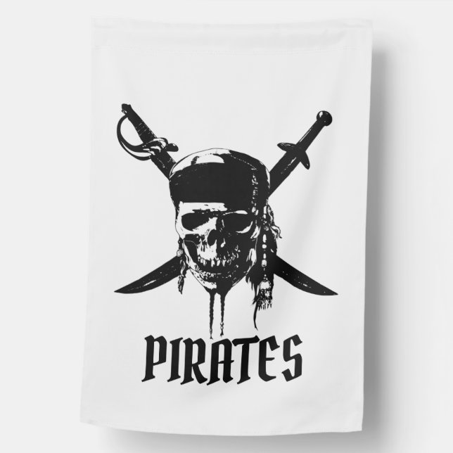 Pirate Skull Jolly Roger House Flag (Front)