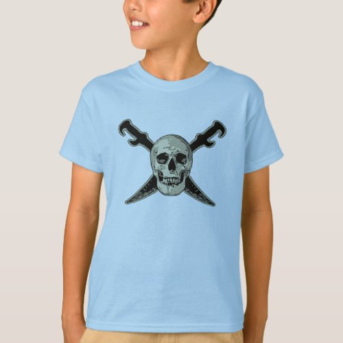 Pirate Skull _ Kids Basic Hanes Tagless Comfort T_Shirt
