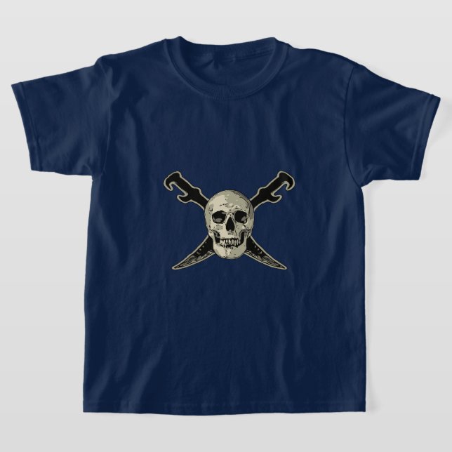 Pirate (Skull) - Kids' Basic T-Shirt (Laydown)