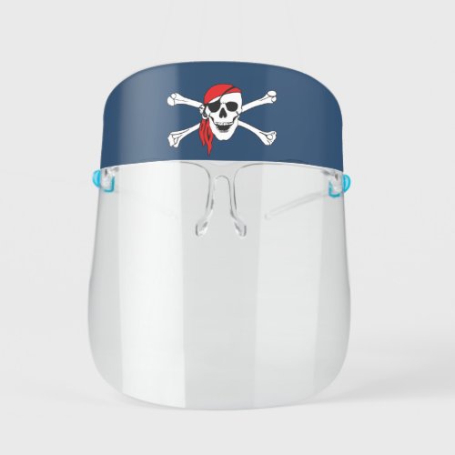 Pirate Skull Kids Face Shield