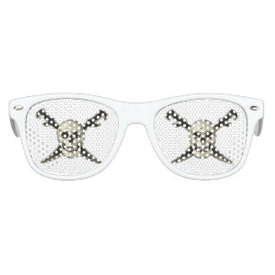 Pirate (Skull) - Kids Retro Party Shades, White Kids Sunglasses