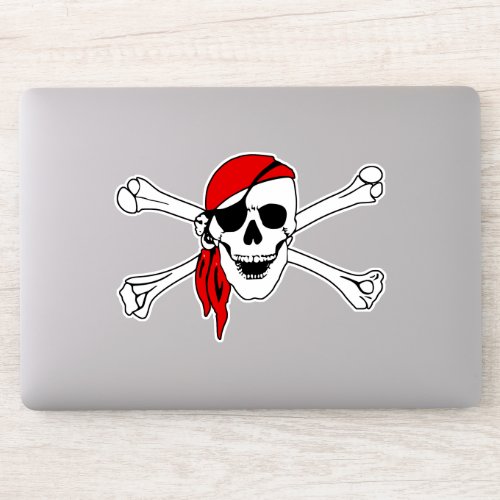 Pirate Skull Laptop Sticker