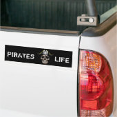 Pirate SKULL Legend Black  Bumper Sticker (On Truck)
