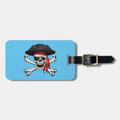 Pirate Skull Luggage Tag