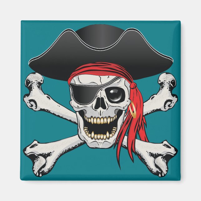 Pirate Skull Magnet (Front)