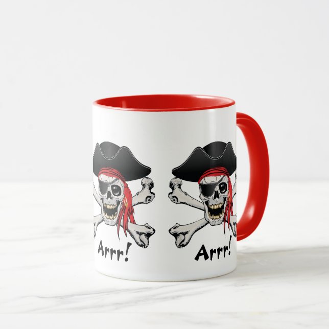 Pirate Skull Mug (Front Right)