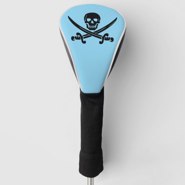 PIRATE SKULL N CROSS BONES GOLF HEAD COVER (Front)