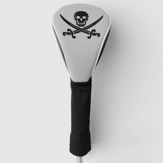 PIRATE SKULL N CROSSBONES GOLF DRIVER COVER (Front)