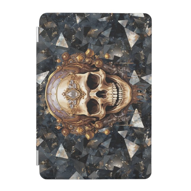 Pirate Skull on Black Diamonds iPad case (Front)