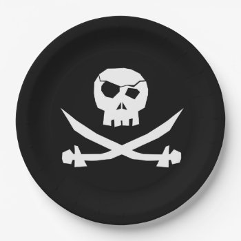 Pirate Skull Paper Plates by WaywardMuse at Zazzle